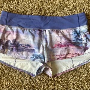lululemon athletica Purple Patterned Athletic Shorts